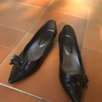 Scarpe ballerine nere tacchetto