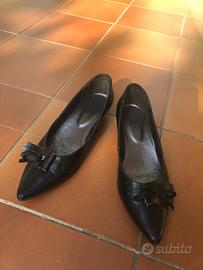 Scarpe ballerine nere tacchetto