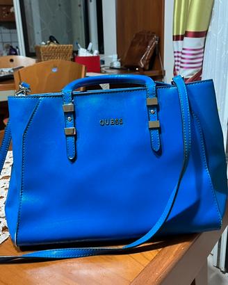 👜 Borsa a Mano e Tracolla GUESS – Blu Elettrico