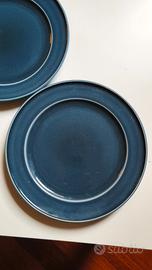 Set 2 piatti piani colore blu Martha Stewart 