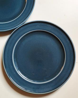 Set 2 piatti piani colore blu Martha Stewart 