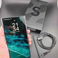 Samsung S22 Ultra 256GB Nero PERFETTO+cavo origina