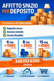 Spazio, deposito, magazzino zona Infernetto