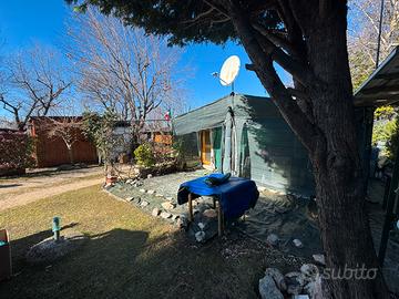 Roulotte stanziale con veranda