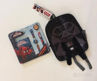 Set da cancelleria Spiderman più zainetto.