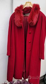 Cappotto rosso Tasca Made in Italy – lana vergine