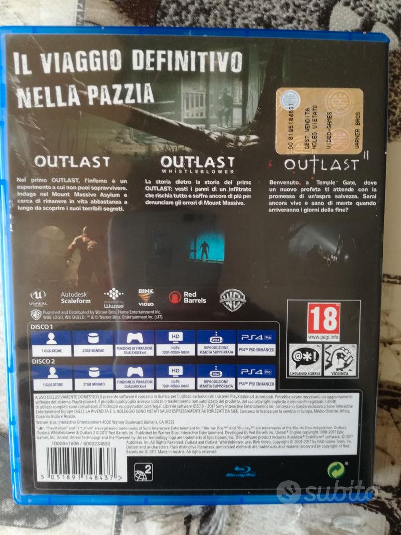 Giochi ps4 Outlast trinity ita 3 giochi horror - Console e Videogiochi In  vendita a Catania