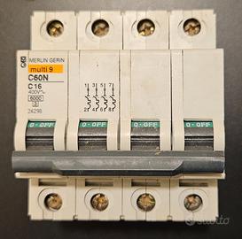 Magnetotermico Merlin Gerin Multi 9 C60N C16 3P+N