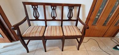 panchina 3 posti da interni