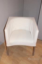 Poltrona bianca in ecopelle