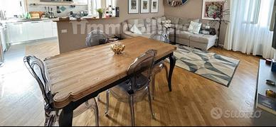 Tavolo design legno massello allungabile