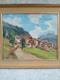 AMEGLIO SERENO  olio tav 60 x 50 Valle d Aosta 