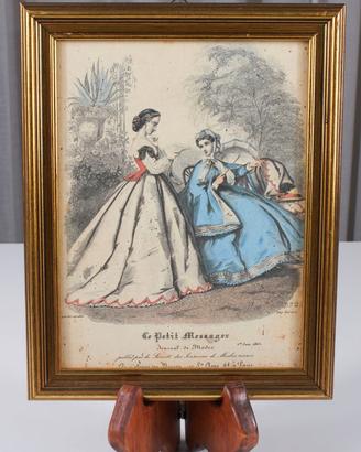 Stampa moda francese 1864 Pardinel incorniciata