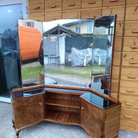 Toelette Art Déco con specchio a tre ante anni '30