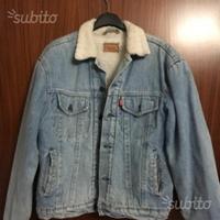 Levi,s giubbotto sherpa jeans pelliccia