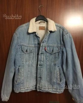 Levi,s giubbotto sherpa jeans pelliccia