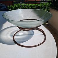 centrotavola vetro e metallo