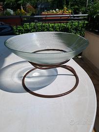 centrotavola vetro e metallo