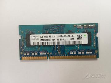 Banco RAM SKhynix 2GB 1Rx8 PC3L 12800S