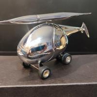 modellino elicottero in acciaio cromato