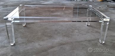 Tavolo da fumo in plexiglass e vetro