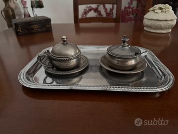 Vassoio vintage anni 50 placcato in argento
