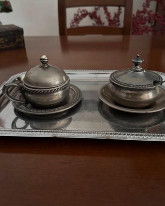 Vassoio vintage anni 50 placcato in argento