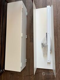 2 Mensole ikea BOTKYRKA in metallo laccate bianco