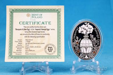 Niue 2012 - 1$ - Uovo Fabergé Bouquet di Gigli