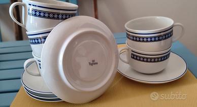 Servizio Tazze Vintage Tognana Anni '80 Porcellana