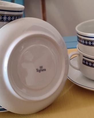 Servizio Tazze Vintage Tognana Anni '80 Porcellana