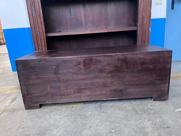 Mobile TV in Legno Massello Scuro con 3 Ante