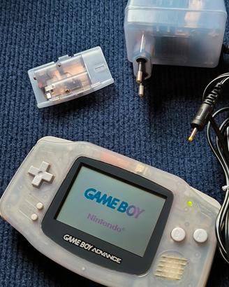 Gameboy Advance Glacier Blue + Alimentatore 