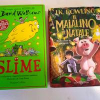 2 libri "Il Maialino di Natale" e "Slime". Eta 8+