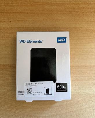 Hard disk esterno WD 500 mb