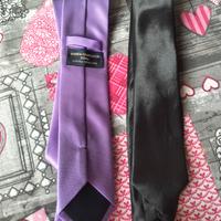  2 cravatte viola e nera 