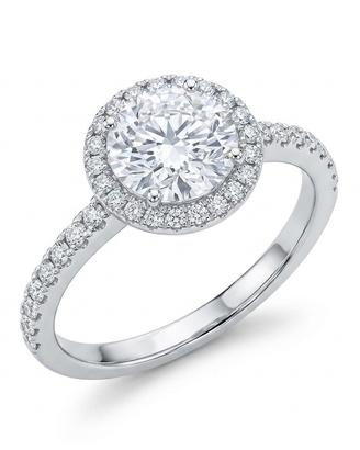 Anello in Argento con Brillante in Moissanite 1 CT