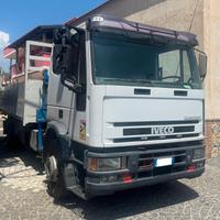 Iveco EUROCARGO 150e18 cassone fisso + gru Pm SERI