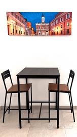 Tavolo alto/bar con sgabelli