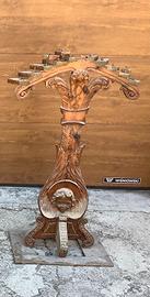 Candelabri torciere portacandele in legno