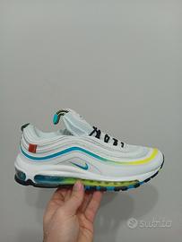 air max 97 misura 42 bianche e verde fluo