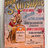 Targa in metallo stile vintage - Rhum francese