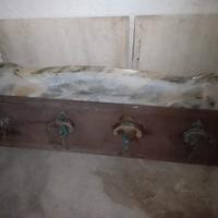 set di 4 appendiabiti bronzo su legno, XIX secolo