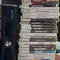 xbox 360 slim 250 gb + 25 videogiochi