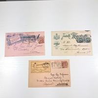 Lotto di 3 cartoline pubblicitarie varie viaggiate