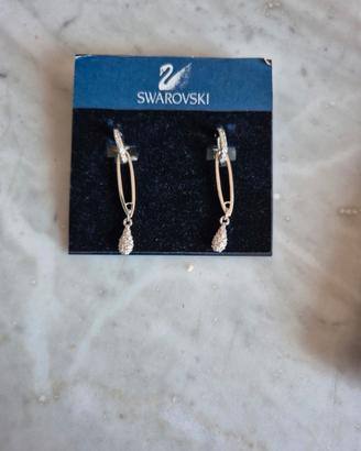 Orecchini Swarovski Cristal Drops argento