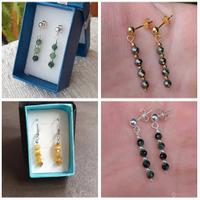 Orecchini in argento 925 e vere pietre naturali 