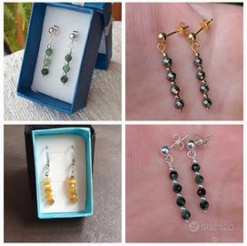 Orecchini in argento 925 e vere pietre naturali 