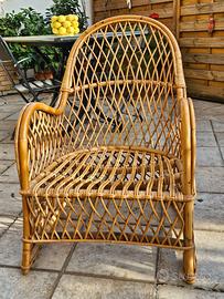 Poltrona Gervasoni in vimini.