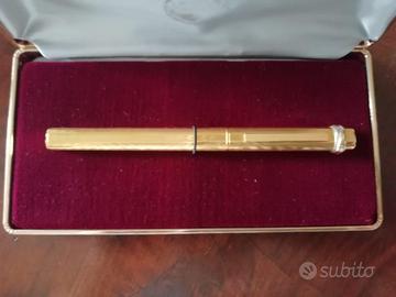Penna a sfera CARTIER argento placcato oro